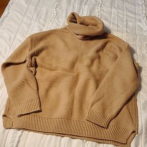Cowl neck knit sweater
